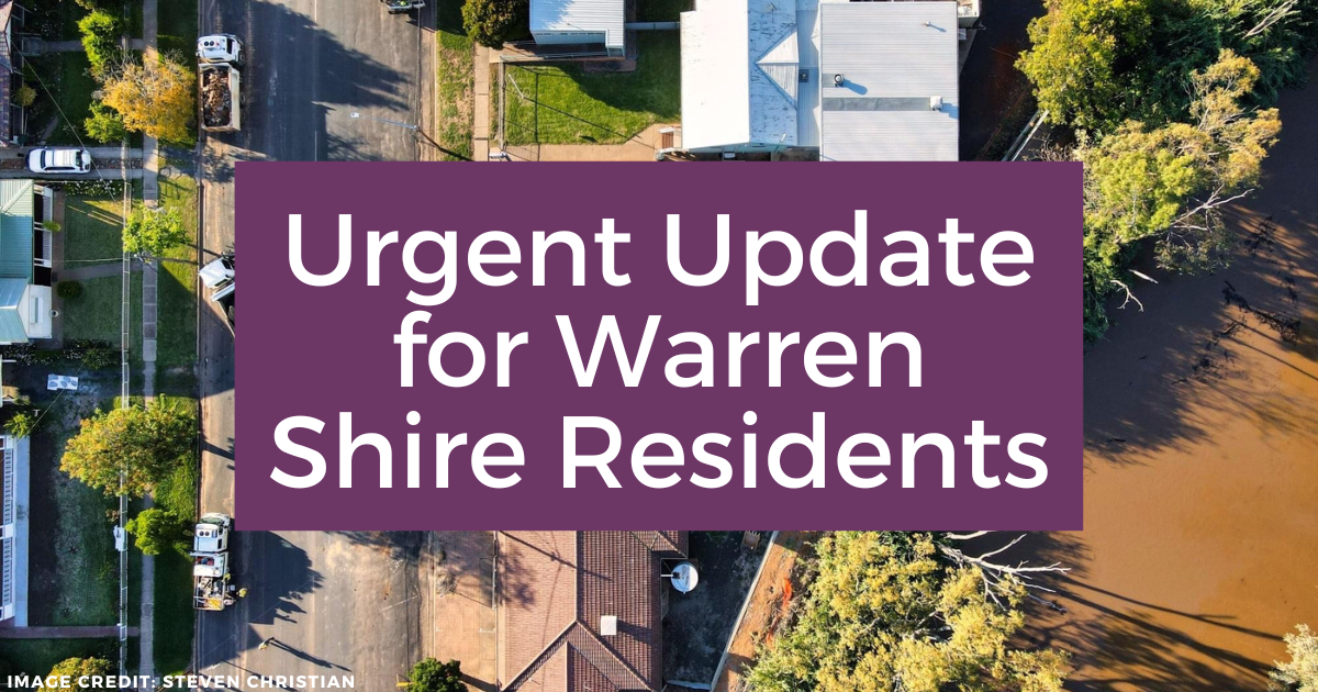 Urgent Update for Warren Shire Residents - 19 August 2022 - Post Image
